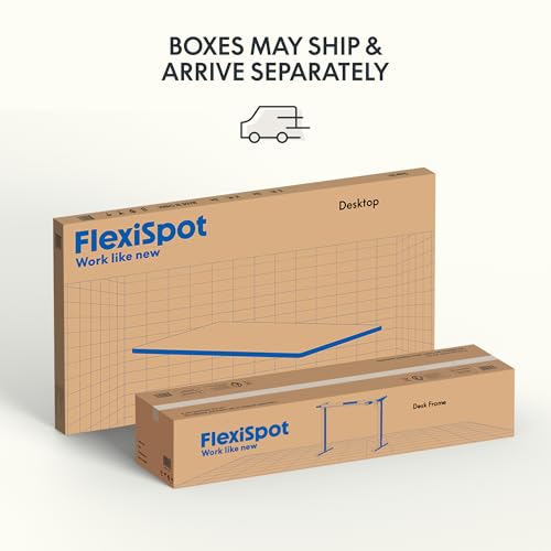 FLEXISPOT 48" x 24" Solid Bamboo Standing Desk, White Frame | Real Bamboo Desktop with Natural Grain, Durable & Sustainable, 176 LBS Capacity, Home Office and Multi-Monitor Setups - color: White Frame, size: 48"x24"