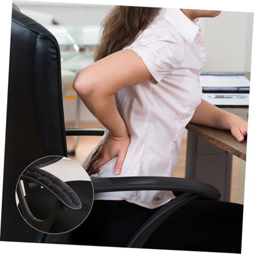 Office Chair Armrest Pads 45x10cm Pair with Elastic Band, Non-Slip Comfortable Armrest Covers for Computer, Gaming, and Wheelchairs