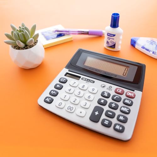 BAZIC 12-Digit Dual Power Desktop Calculator with Adjustable Display (3012) | adjustable tilt display for everyday math - size: 1-Pack