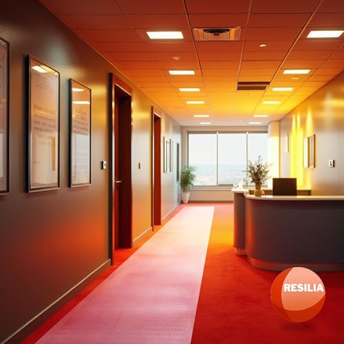 Resilia Industrial Deep Pile Carpet Runner - Crosshatch Pattern Non Slip Carpet & Rug Protector Mat, Waterproof Clear Plastic Vinyl Floor Covering, 30 Inches Wide x 25 Feet Long - size: 2'6" x 25' (Runner)