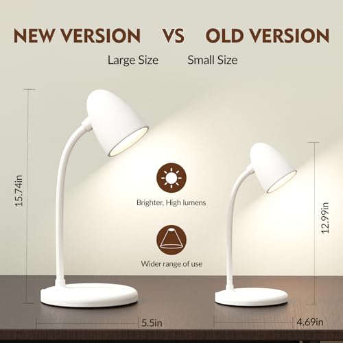 New LED Desk Lamp for Home Office,3 Colors Dimmable Table Lamp - color: L50-White