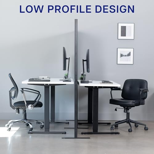 VIVO Dry Erase/Gray Freestanding 76 x 66 inch Privacy Panel, PP-MWS63B-WB - color: Whiteboard / Light Gray, size: 2 Panel "I"