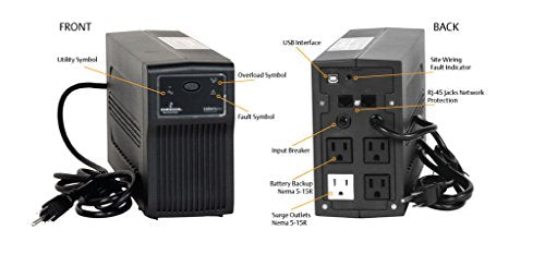 Vertiv Liebert 650VA 390W Line-Interactive UPS (PSA650MT3-120U) - size: 650VA