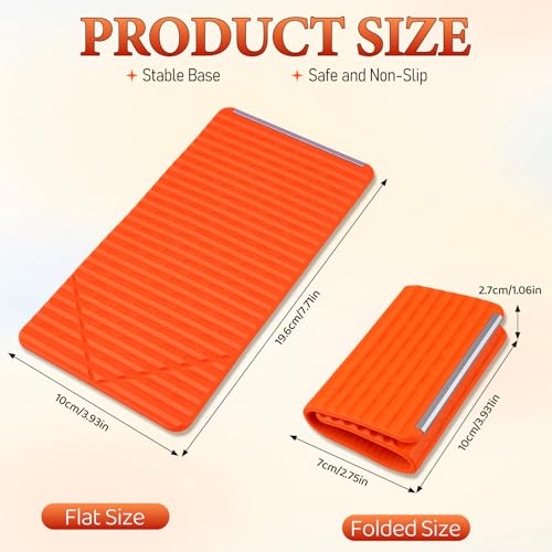 Silicone Phone Stand with Aluminum, Flexible Foldable Phone Holder,Bendable Adjustable Anti-Slip Desktop Stand for Phone Tablet Laptop, Portable Rollable Multi-Angle Stand for Home Office (2 PCS)