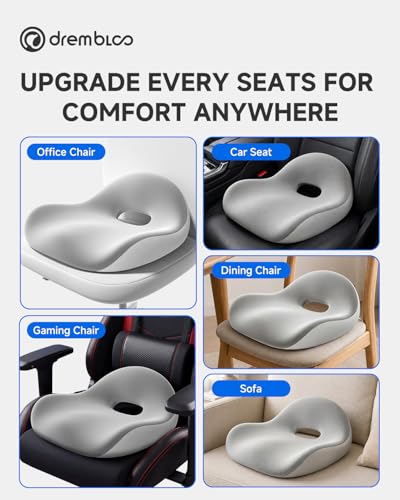 Extra Large Seat Cushion, Premium Memory Foam Office Chair Cushions for Long Sitting Sciatica & Tailbone & Back Pain Relief, Ergonomic Pressure Relief Seat Cushions for Car, Desk Chair - size: X-Large