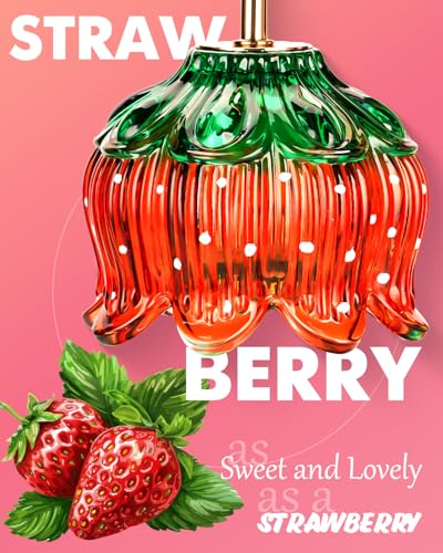 Funistree Flower Candle Warmer Lamp with Timer, Dimmable Candle Lamp Warmer, Christmas Birthday Gifts for Women Mom Her, Housewarming Home Decor, Lotus Wax Warmer for Yankee Candles - Strawb Flower - color: 10 Strawb Flower