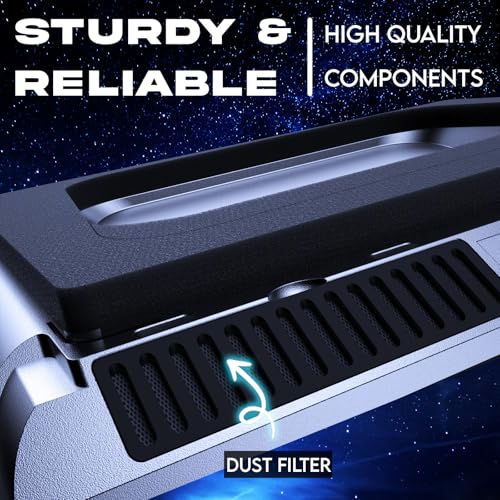 KLIM Everest Laptop Cooling Pad | Powerful 4300 RPM Turbo Fans | Sealed Foam for Maximum Cooling | Protect Your Gaming Laptop from Overheating | Fits 14” to 17.3” Laptops | RGB Lights - color: Silver