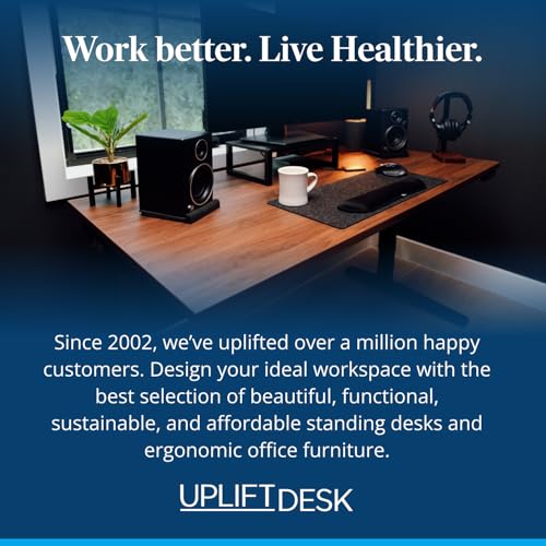UPLIFTDESK E7 LED Desk Lamp - Adjustable 3 Color Modes, Dimmable Home Office Desk Light for Standing Desk, Dual Monitors, Aluminum Task Lamp (Silver Base) - color: Black Lamp Silver Base