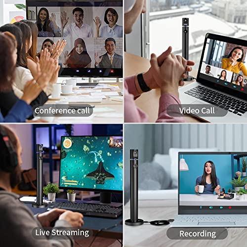 CZUR Halo X Pro Dual Webcam for PC, 1080P Web Camera with Microphone, USB Camera for Computer, 90° View, Plug & Play, Compatible with Windows&Mac, for TikTok/YouTube/Yahoo Messenger