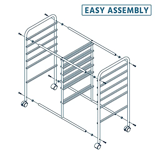 Yaheetech 12-Drawer Rolling Storage Cart on Wheels, Craft Organizer, Black - color: Black, style: 12 Drawers