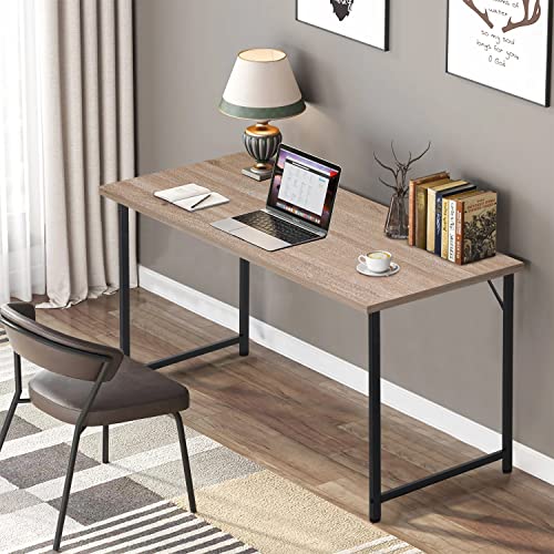 BestOffice 39 inch Computer Desk Home Office Desk Writing Study Table Modern Simple Style PC Desk with Metal Frame Gaming Desk Workstation for Small Space,Nature - color: Nature, size: 39 inch