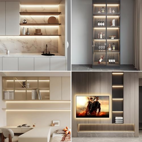 12V Under Cabinet Lighting Kit 3.3Ft 6-in-1 Self-Adhesive - color: Neutral White, size: 3.3Ft