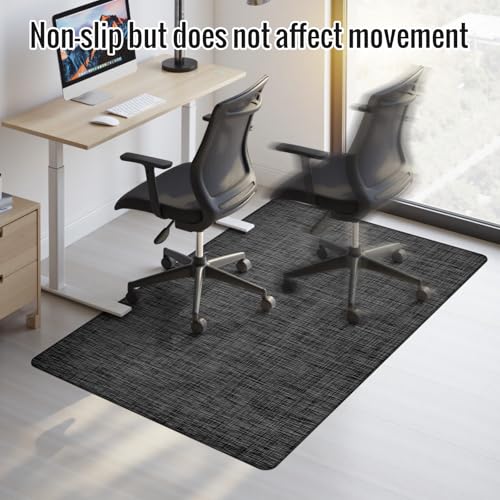 Office Chair Mat,36"x48" Anti-Slip Waterproof Hardwood Floor Chair Mat,Heavy Duty Floor Protector Rolling Chairs for Home Office(Black) - color: Black Pvc, size: 36"x48"