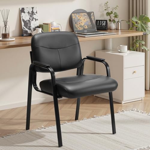 OLIXIS Waiting Room Chairs, Side Guest Chairs for Conference Set of 1 - color: Black-s