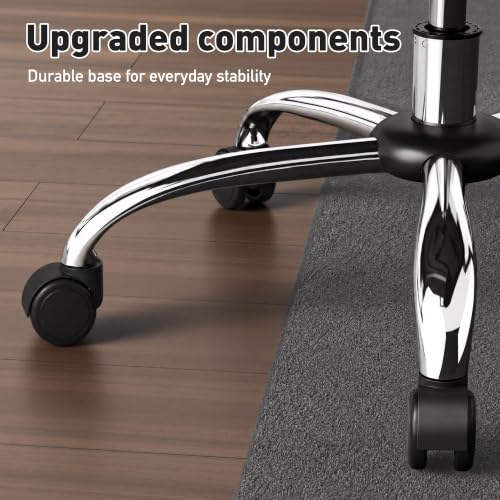 DurayLoly Big and Tall Office Chair, Retractable Footrest, 145° Recline - color: Grey