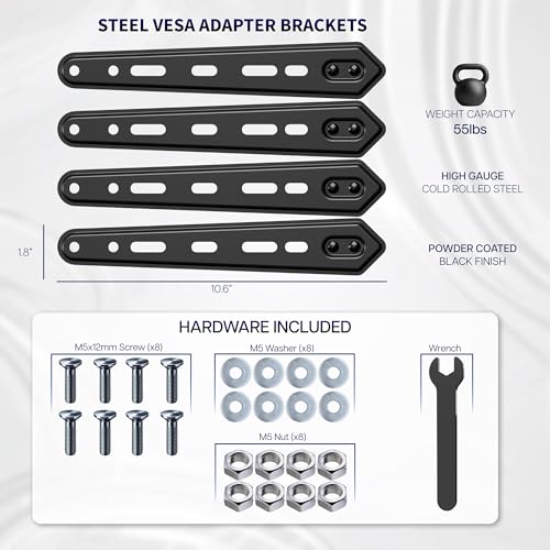 VIVO Black VESA TV Mount Adapter Plate for 32-55 in Screens, MOUNT-AD600B - size: 300mm extension
