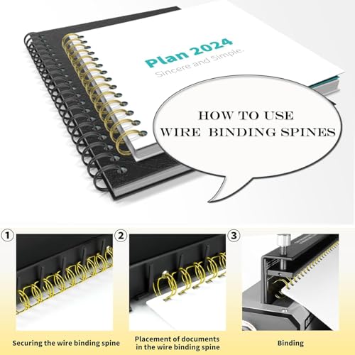 3 to 1 Pitch Twin Loop Wire Binding Spines, 3/8 Inch Book Binder Combs | 60 Sheet Capacity, Black/100 Pack Spiral Binding Coils for Booking Binder Machine Students Coworkers. Thick 34 Double Loops - size: 100P, 3:1 Pitch, Black, style: 3/8 Inch (60 Sheet
