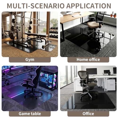 Office Chair Mat for Low Pile Carpeted Floors with Lip, 36" x 48" Plastic Floor mat for Desk Chair on Carpet,Easy Glide Carpet Protector Mat for Computer Chairs,Rolling Chairs,Home,Office Non-Slip