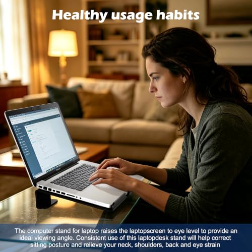 Slim Acrylic Laptop Stand, Black, 11-17Inch - color: Black