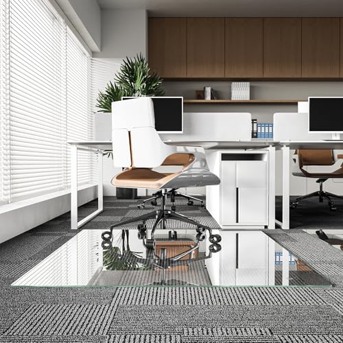 Koonmi Glass Chair Mat for Carpet, 36"x55" Thick Office Chair Mat - size: 36"x55"
