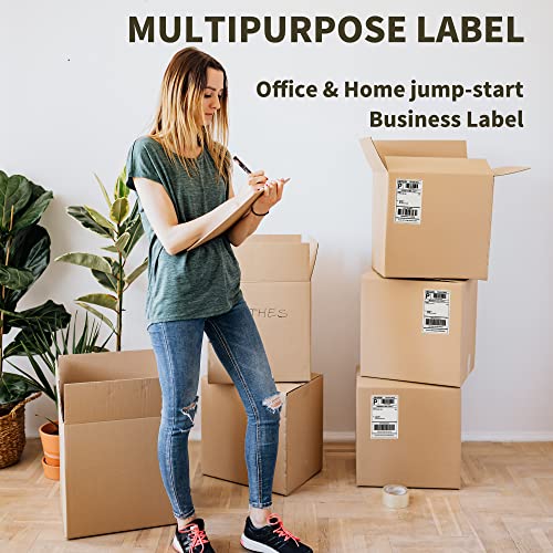 L LIKED 1000 4x6 Thermal Shipping Labels Fanfold, Direct Thermal Printer Labels Compatible with Zebra Rollo - Perforated Strong Adhesive - size: 1000 Labels