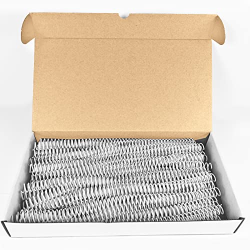 Binditek Plastic Spiral Binding Coils, 12 mm, 4:1 Pitch, White, 50 Pack - size: 12mm, style: 50P , White