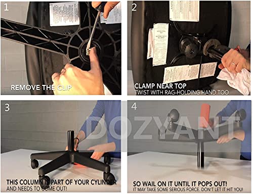 5" Chair Hydraulic Cylinder Replacement for Office Chair Gas Lift Cylinder | Universal Class 4 office chair gas lift cylinder replacement 450 lbs heavy duty piston fits most executive office desk chairs - size: 5 inch