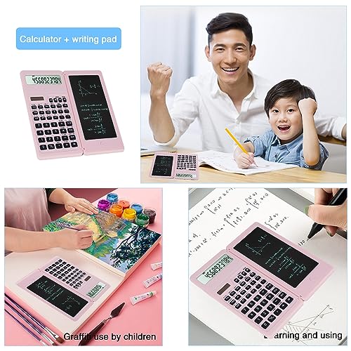 Pink Scientific Calculator for Students,Math Calculator with Notepad - color: PINK