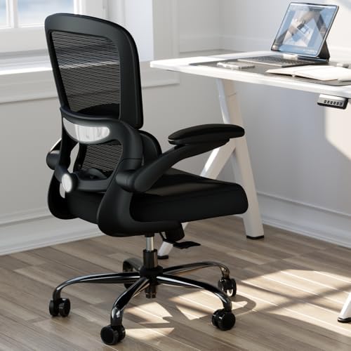 TRALT Ergonomic Office Chair Desk Chair with Adjustable Lumbar Support - color: Dark Black