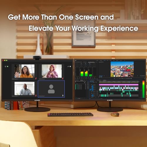 Kado 2-Pack Dual 27" Curved 1500R 1920x1080 75Hz FHD Computer Monitor