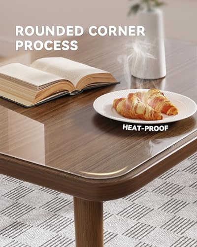 Oterri Clear Writing Desk Pad, 16’’x36” Heat Resistant Waterproof PVC Round Edge Durable Desk Protect Mat, Anti-Static Writing Mat Table Protector - size: 16" x 16"