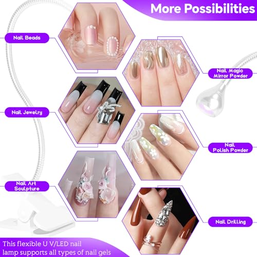 UV Nail Lamp - UV Light for Gel Nails, Flash Cure Lamp - color: Silver