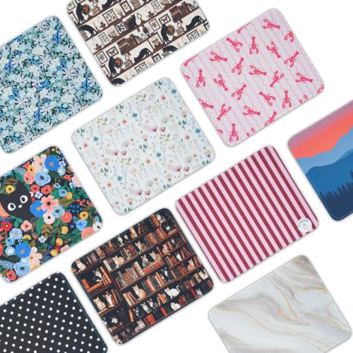 Mouse Pad for Desk with Stitched Edge, Premium Cute Washable Mouse Pads. Computer Mousepad with Non-Slip Rubber Base, Mousepads for Laptop, 9.25x7.75x0.12 inch (Mountain Hush) - color: Mountain Hush