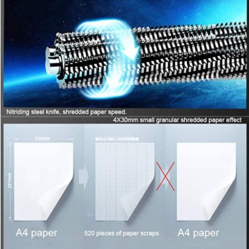 Credit Card Shredders for Home Office Use - 6-Sheet Cross-Cut Paper Shredder with Large Wastebasket and Transparent Window