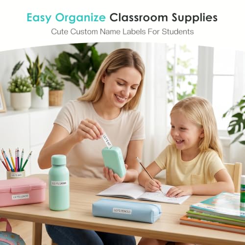 Phomemo Label Maker, D30 Bluetooth Mini Label Maker Machine with Tape | Portable Thermal Printer, Massive Templates Fonts Icon Labeler for Home Classroom School Office, Lightweight Rechargeable - color: Green