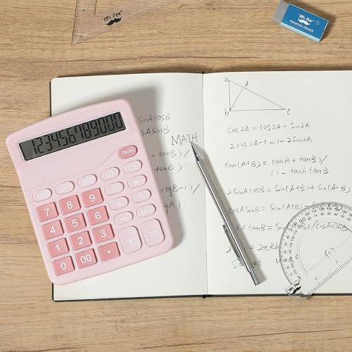Mr. Pen- Calculator, Pink, Calculators Large Display | Standard Function Calculator, 12-Digit, Calculators Desktop, Office Calculator, Desktop Calculator