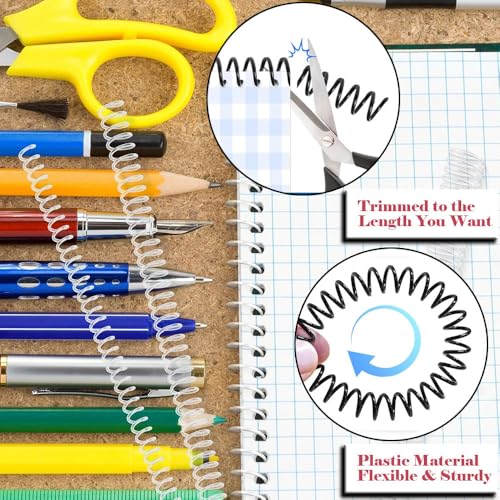 100 Pack Plastic Spiral Binding Coils, 4:1 Pitch 48 Loops for Letter/A4 Size, 360-Degree Rotation for Office School Projects, Suitable for Coworkers (Yellow, 1/4 Inch (30 Sheet Capacity)) - color: Yellow, size: 1/4 Inch (20 Sheet Capacity)