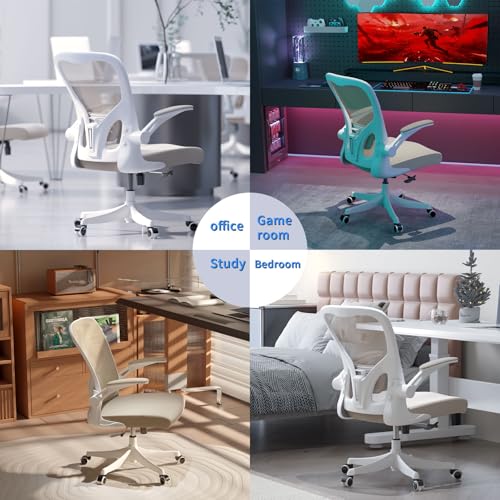 Monhey Ergonomic Mesh Office Chair with Lumbar Support, Khaki - color: 01khaki
