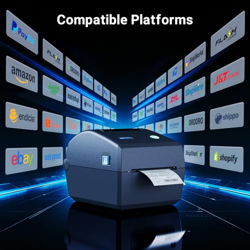 iDPRT Thermal Shipping Label Printer USB, 4x6 Label Commercial Grade, 6IPS | Compatible with USPS, UPS, FedEx, Amazon, Desktop Label Printer - 203 DPI, for Small Business Large Warehouses & Logistics