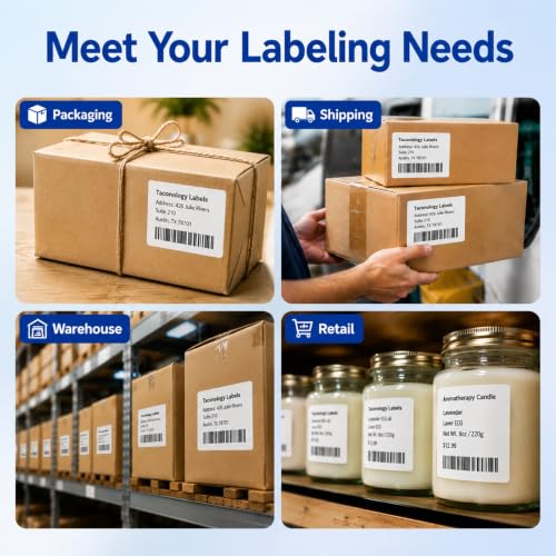 Desktop Thermal Transfer Labels, 4 x 2 in, 4 Rolls - size: 4"x2"