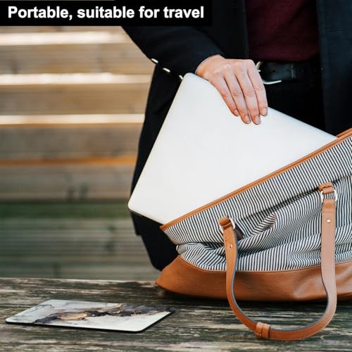 Audimi Small Mouse Pad 6 x 8 Inch, Mini Mouse Pad Thick for Laptop Wireless Mouse Home Office Travel, Portable & Washable (Grey Marble) - color: Grey Marble
