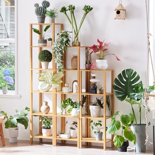YUFAM 4 Tier Small Bookshelf, Narrow Tall Shelf, Wooden Book Shelf,Natural - color: Natural, size: 4-Tier