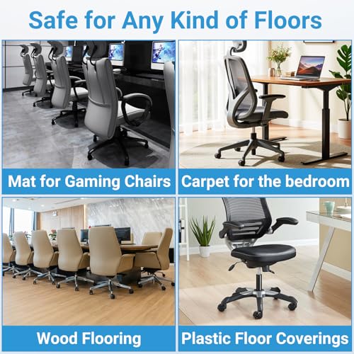 2" Office Chair Casters Wheels Heavy Duty, 5 pcs Chair Wheel Replacement | 11mm Stem Only, Won’t Work with 10mm Stems or IKEA Chairs, Silent Rubber Casters Safe for Hard Floors, Supports Up to 300 lbs