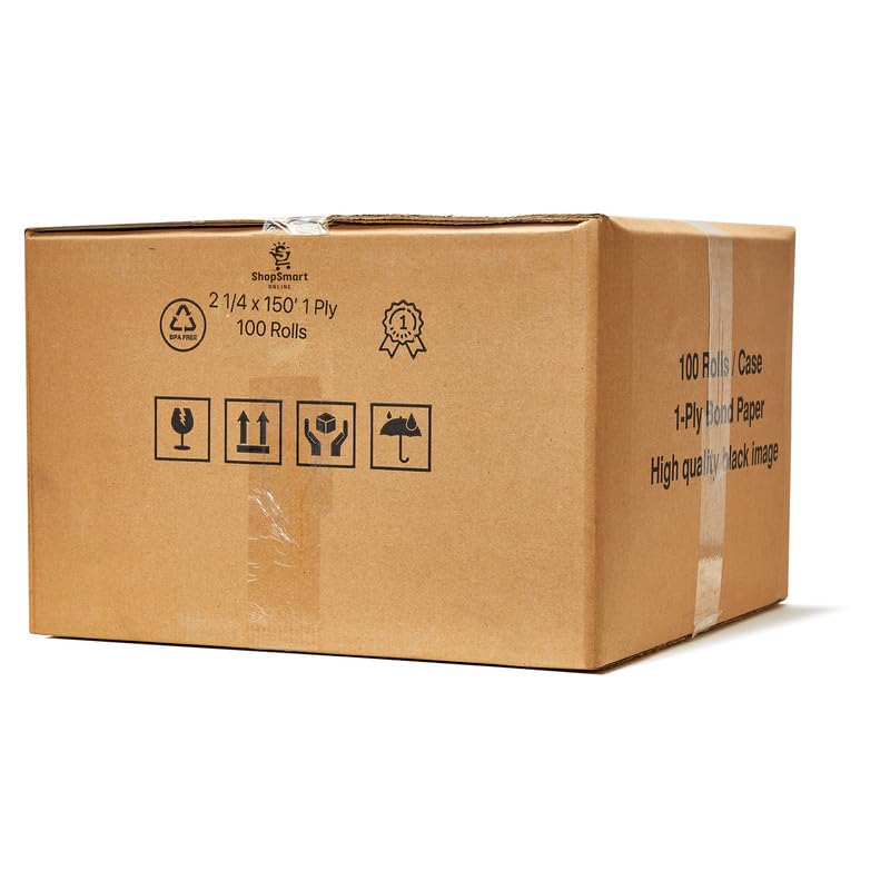 48/Pack Adding Machine Calculator Register Rolls 2 1/4" x 130ft, 1-ply Paper Rolls for Sharp El-1750 1801 Canon P23