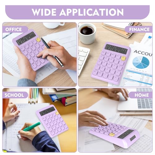 Cute Calculator, Calculators Desktop, Purple Calculator Big Buttons - color: Purple