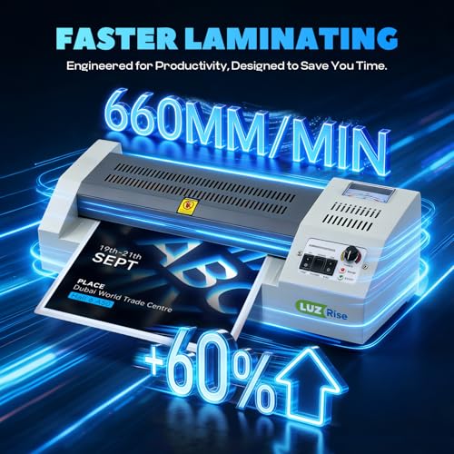13-Inch Thermal Laminator, 3-10 Mil, 4-Roller, A3