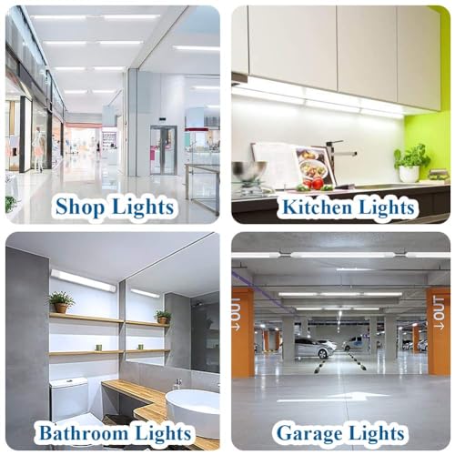 Airand Utility LED Shop Light Fixture 2FT with Plug, Linkable led Tube Light 5000K Under Cabinet Lighting,1800 LM LED Ceiling and Closet Light 18W, Corded Electric with ON/Off Switch - size: 2FT-1PCS