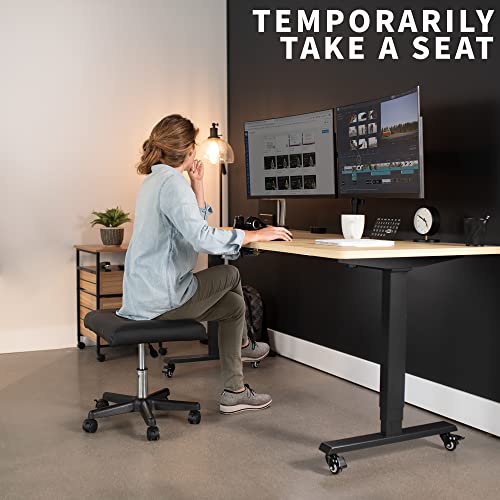VIVO Black Mobile Under Desk Leg Rest, CHAIR-S04F