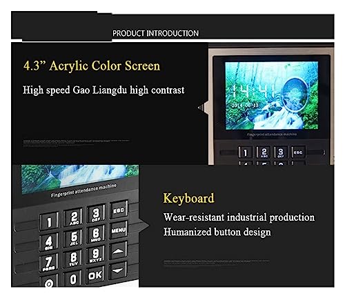 Time Clocks Biometric Fingerprint USB Time Clock English Voice Attendance Recorder Timing Employee Sensor Machine Reader,
