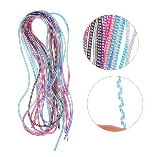 Angoily 1.4m Cable Management Sleeve 8PCS Wire Hider for Desk and Nightstand Sturdy Organizer Adhesive Clips